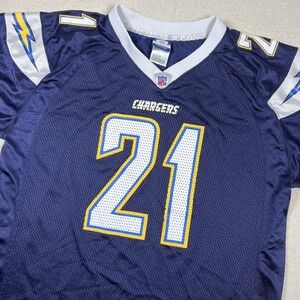 San Diego Chargers Jersey Youth XL 18-20 Blue NFL Football Tomlinson 21 Reebok